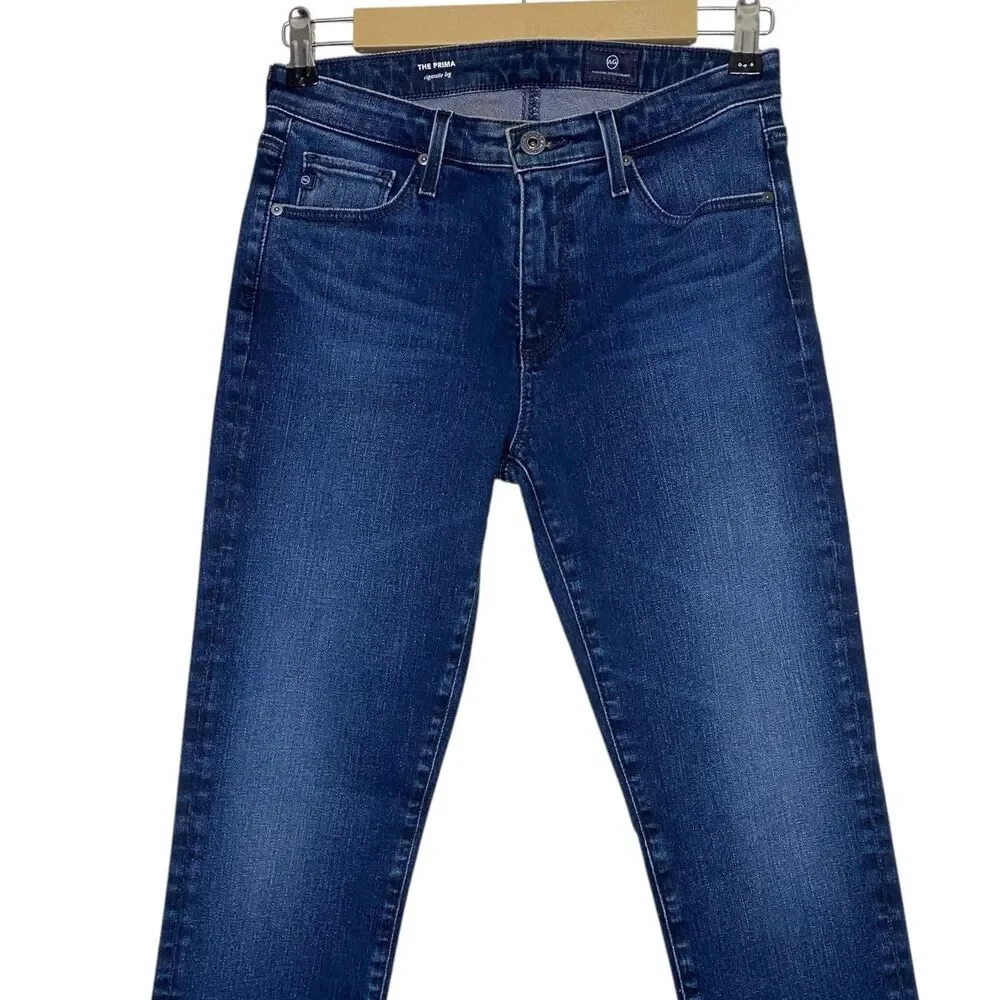 AG Adriano Goldschmied Prima Jeans Womens 26 Blue Cigarette Leg Dark NWT